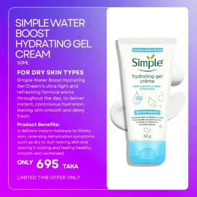 Simple Water Boost Hydrating Gel Cream for dry skin 50 ml