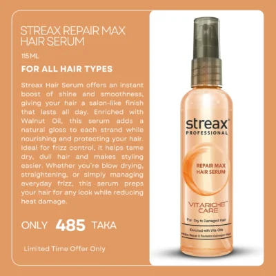 Streax Professional Vitariche Care Repair Max Serum 100.0 ml