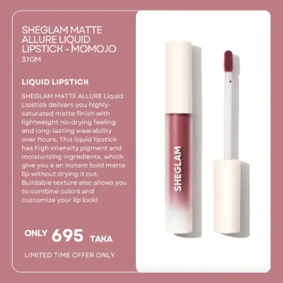 SHEGLAM Matte Allure Liquid Lipstick - Momojo  3.1 gm