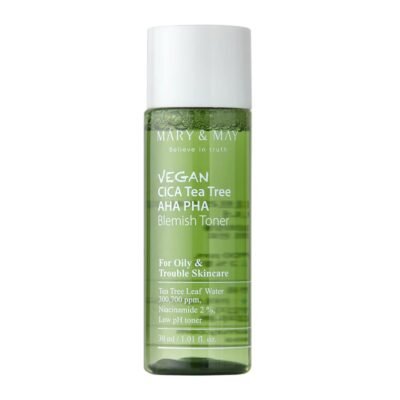 Mary & May Vegan CICA Tea Tree AHA PHA Blemish Toner 30ml
