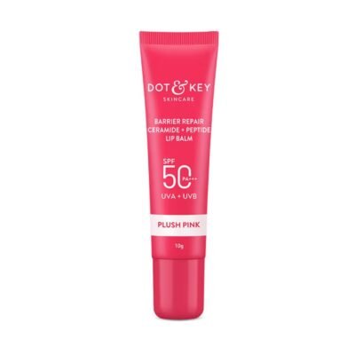Dot & Key Barrier Repair Ceramide + Peptide Lip Balm – Plush Pink