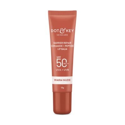 Dot & Key Barrier Repair Ceramide + Peptide Lip Balm – Warm Nude 10g