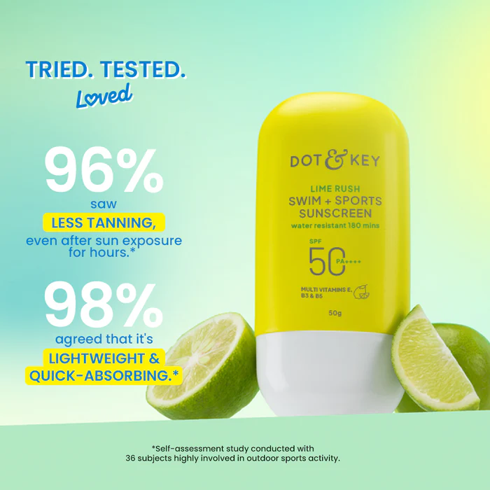 Dot & Key Lime Rush Swim + Sports Sunscreen SPF 50 PA++++ 50gm