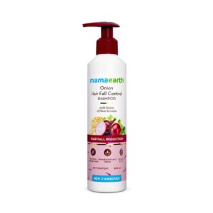 Mamaearth onion shampoo for hair growth hair fall control with onion oil plant keratin