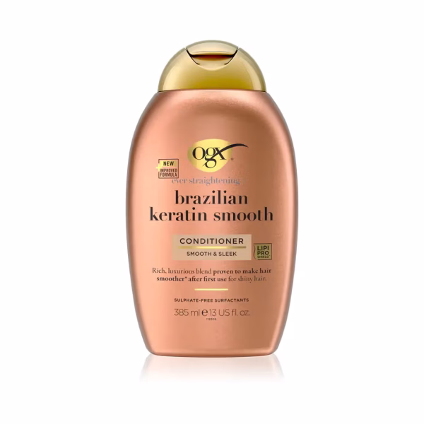 Ogx ever straightening + brazilian keratin smooth hair conditioner 385ml b556 products