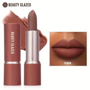 Beauty glazed modern matte long lasting lipstick shade 108