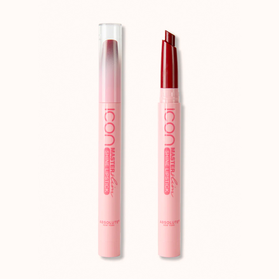 Absolute new york master slim shine lipstick hibiscus red mlss28