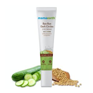 Mamaearth bye bye dark circles eye cream with cucumber amp peptides for dark circles1