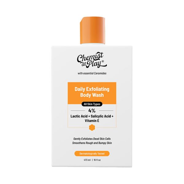 Chemist at play exfoliating body wash 4 lactic acid salicylic acid vitamin e