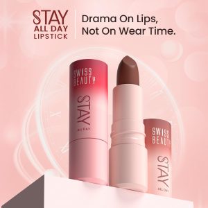Swiss Beauty Stay All Day Lipstick Shade- 1 Pouty 4g