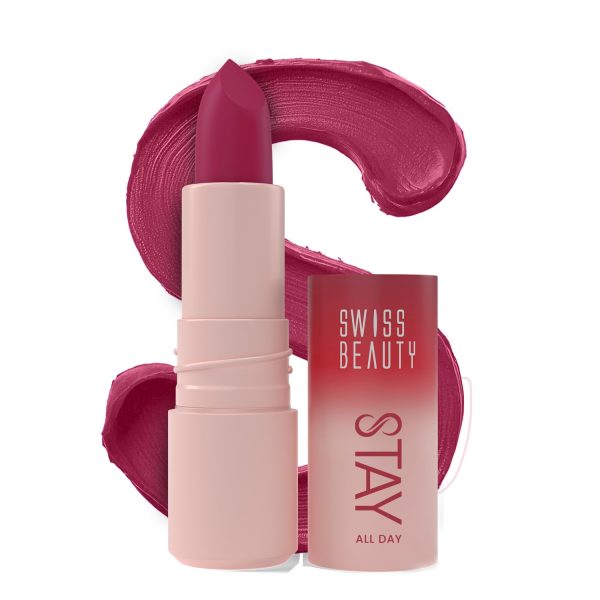 Swiss Beauty Stay All Day Lipstick Shade Shade- 6 Flirty 4g Swiss Beauty Stay All Day Lipstick Shade Shade- 6 Flirty 4g