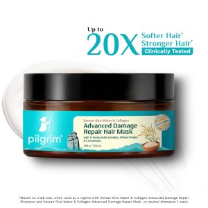 Pilgrim Unscented Korean Rice Water & Collagen Advanced Damage Repair Mask - 200ml|