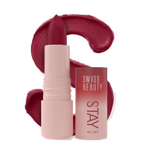 Swiss Beauty Stay All Day Lipstick Shade 4 Fancy 4g