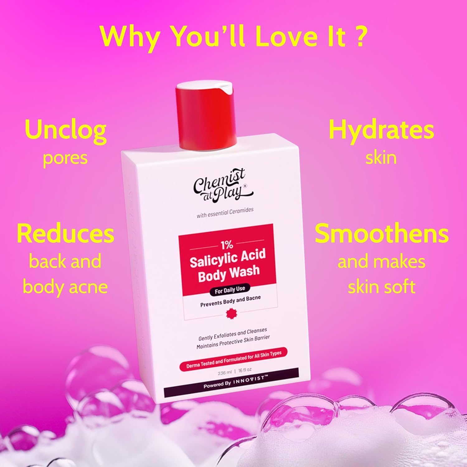 Chemist At Play 1% Salicylic Acid Body Wash 236ml