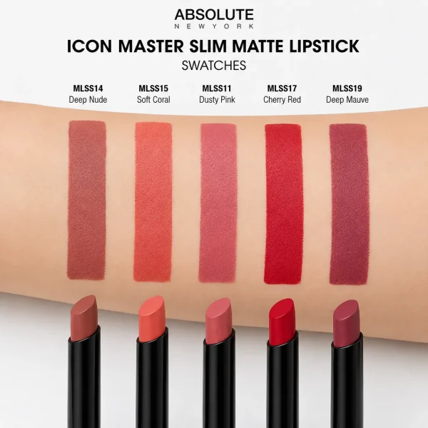 Absolute New York Icon Master Slim Matte Lipstick swatches.png