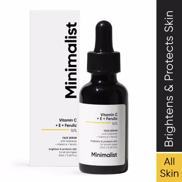 Minimalist 16% Vitamin C Serum With Vitamin E & Ferulic Acid For Advanced Users Brightens & protects (20ml)