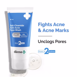 The Derma Co. Sali Cinamide Anti Acne Face Wash With 2% Salicylic Acid & 2% Niacinamide (80 ml)