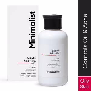 Minimalist Salicylic Acid + LHA 02% Cleanser with Oat Extract, Zinc, Allantoin for Oily to Combination Skin 100ml