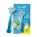 Gillette Venus Smooth Hair Removal Razor for Women with Aloe Vera with FREE Venus Smooth Shave Gel