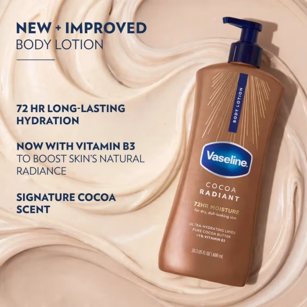 Vaseline intensive care cocoa radiant body lotion 600ml bpzjzw